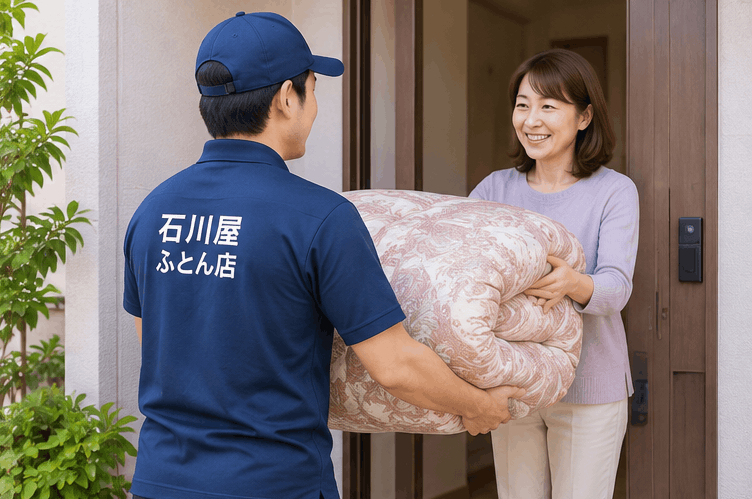 羽毛ふとんリフォームや綿ふとん打ち直しの集荷