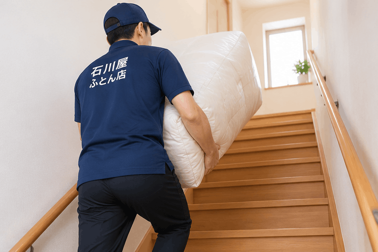 寝具をご希望のお部屋まで運ぶ配送サービス