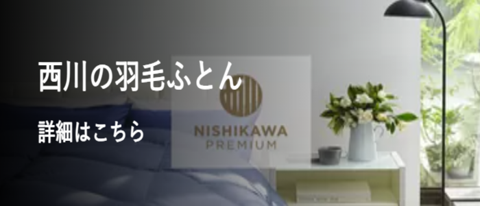 西川の羽毛ふとん